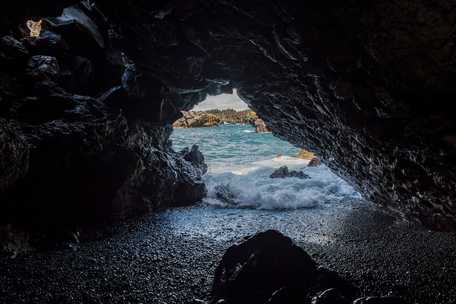 Sea cave, Waianapanapa State Park, Maui, Hawaii